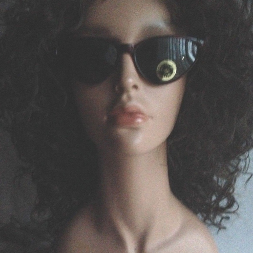 Vintage Cat Eye Sunglasses Red Brown Resin New